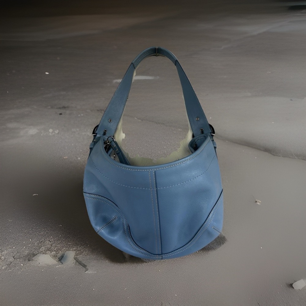 Coach RARE Light Blue SoHo HoBo Shoulder Bag Y2K # 9464